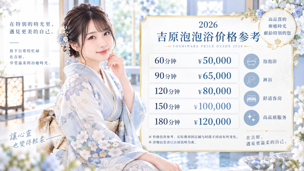 2026东京吉原泡泡浴价格｜4万、8万、10万到底差在哪？